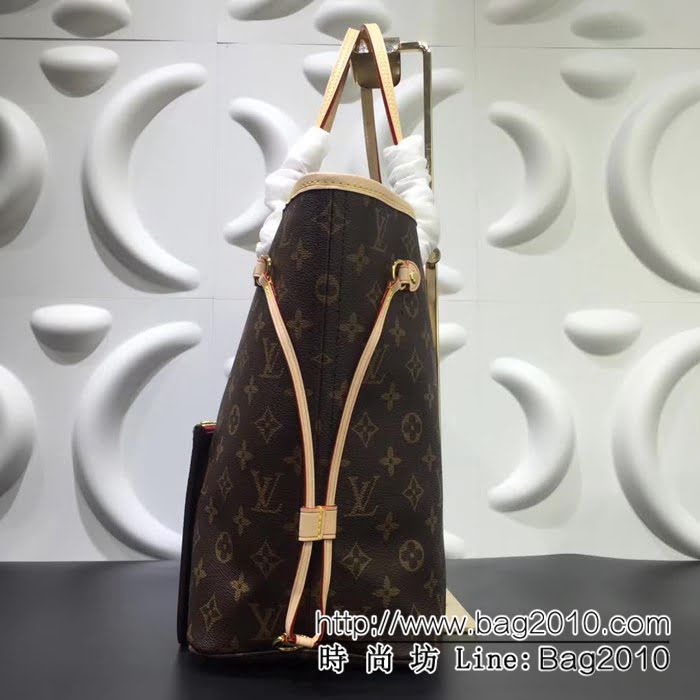 路易威登LV頂級原單M40995老花配紅裏 Neverfull 經典手袋 YDH1310